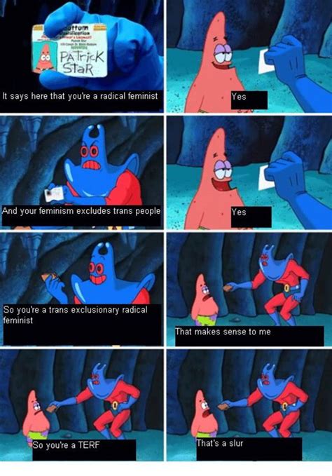 Terf Patrick Stars Wallet Know Your Meme