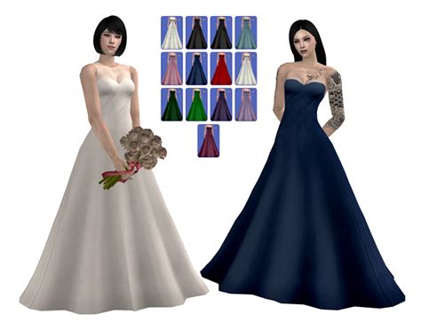 Mdpthatsme This Is For Sims 2 Mesh 38 Halter Wedding Dress