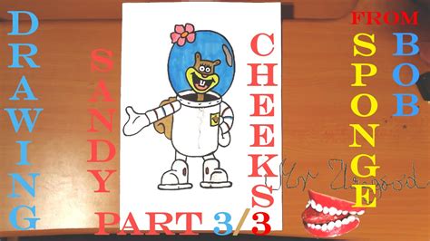 How To Draw Sandy Cheeks Step By Step Easy From Spongebob And Color