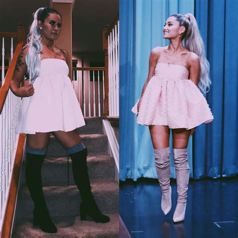 Ariana Grande Costume Pink Dress Fashion Nova Ponytail Extension