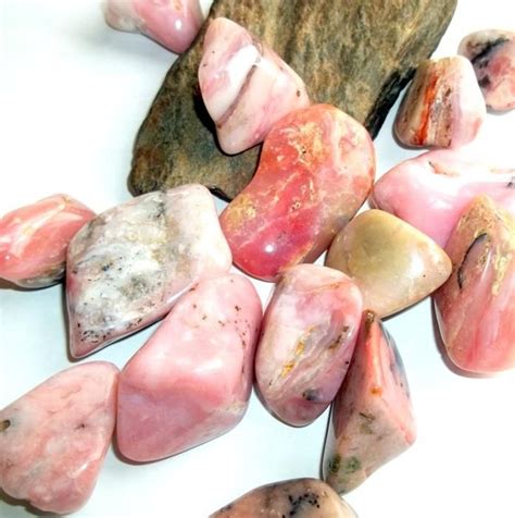 Peruvian Pink Opal Polished Gemstones Peruvian Pink Opal Is A Stone
