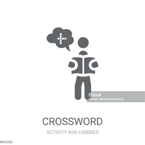 Crossword Icon Trendy Crossword Logo Concept On White Background From