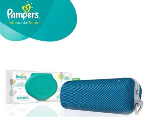 Gewinne Pampers Sensitive Feuchttücher Sony Bluetooth Lautsprecher