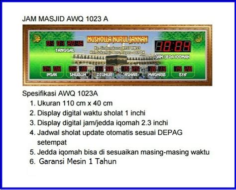 Inilah informasi mengenai daftar channel tv digital di cirebon. Toko Jam Jadwal Sholat Digital Masjid Di Cirebon - TELEPON ...