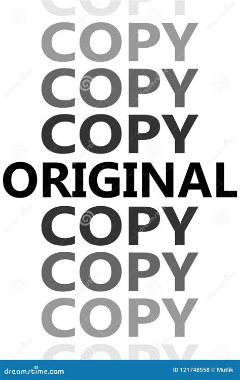 Original And Copies Stock Vector Illustration Of Copy 121748558