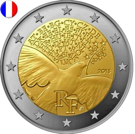 Image France 2 Euro Comm Morative Nationale 2015 70 Ans De Paix En