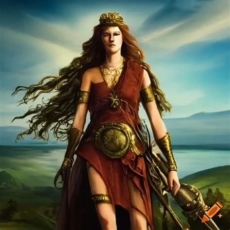 Queen Boudicca With Her Warriors Celts In A Celtic Landscape On Craiyon