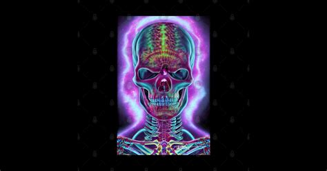 Psychedelic Skeleton Shroom Trip 9 Psychedelic Sticker Teepublic