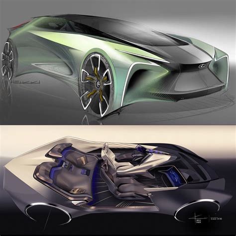 Car Design Sketch On Instagram Lexus Lf Electrified Concept Official Sketches Car