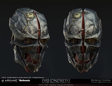 Artstation Dishonored 2 Corvo Mask Cristian Marius Buliarca