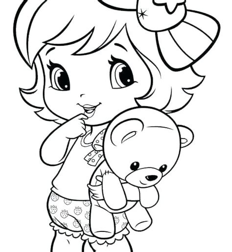 Cute Little Girl Coloring Pages At Free Printable