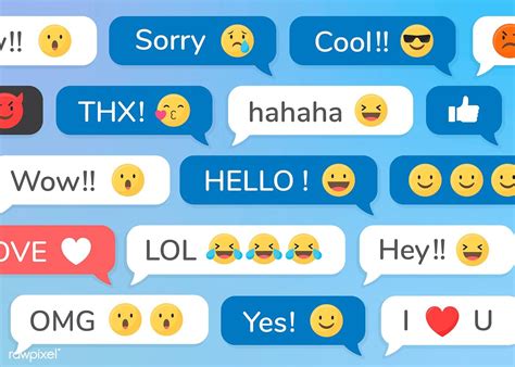 Social Media Emoji In Speech Bubbles Patterned Background Vector Free