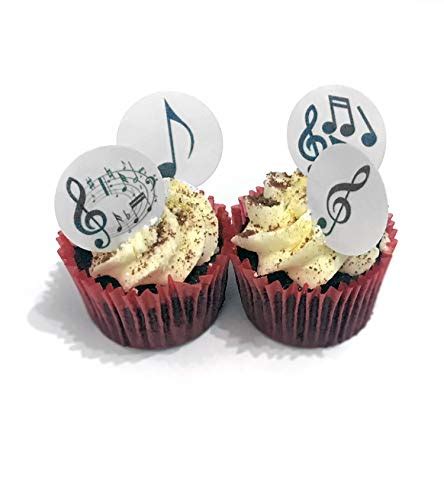 Buy 24 Precut Musical Music Note Edible Cupcake Cake Toppers