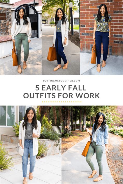 5 Early Fall Outfits For Work Business Casual And Teacher Outfits