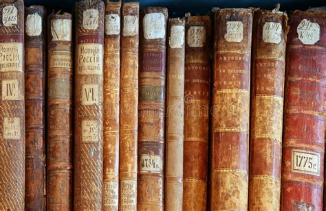Row Of Old Books Cover Spines 2 Royalty Free Stock Images Image 5651219