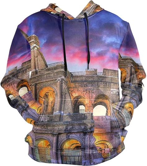 zhulaowufenbaoyouxi rome colosseum lightweight pullovers hooded active sweatshirts hoodies
