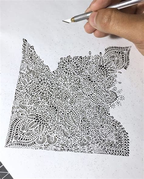 Incricate Paper Cutting Art Pays Homage To Traditional Paisley Designs