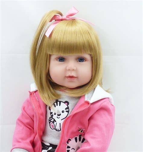 Bebe Reborn Girl Doll 22blond Hair Wig Soft Silicone Vinyl Baby Reborn
