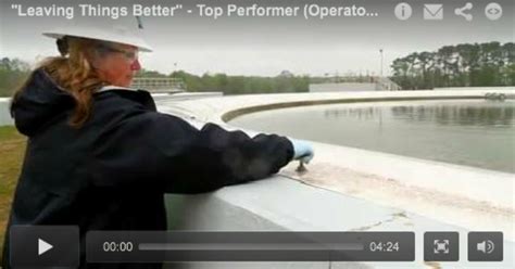 Leaving Things Better Top Performer Treatment Plant Operator