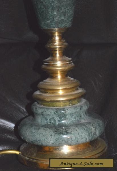 Free delivery and returns on ebay plus items for plus members. VINTAGE BRASS & TURNED GREEN MARBLE TABLE LAMP for Sale in ...