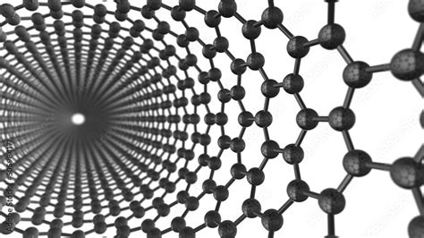 3d Illustration Rendering Of Carbon Nanotubes Cnts Cylindrical Large