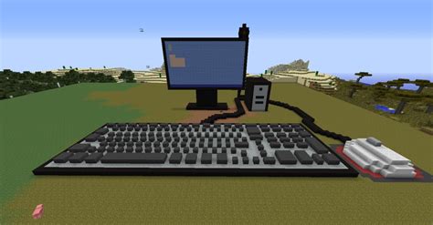 Pixel Art Computer Minecraft Project