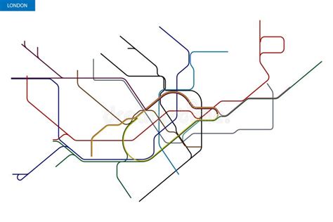 Mappa Della Metropolitana Di Londra Illustrazione Di Stock
