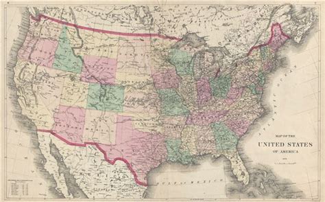 Map Of The United States Of America 1873 Geographicus Rare Antique Maps