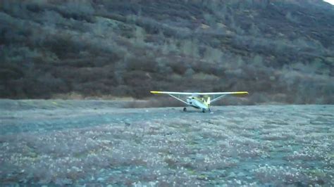Alaska Bush Flying Citabria At Play And Landing At Beaverpond Strip