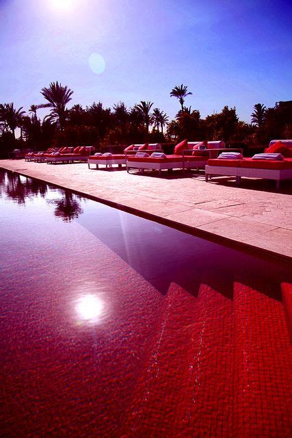 Red Pool Marrakech Love It Pool Pool Tile Thailand Hotel