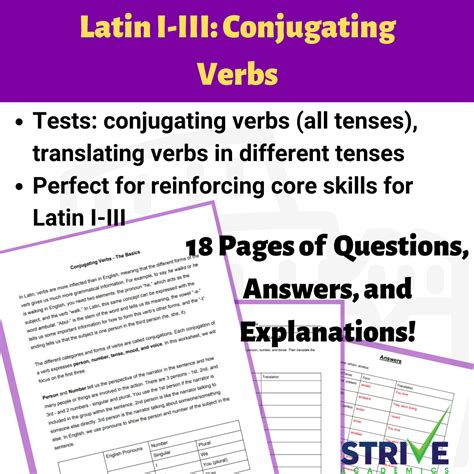 Latin Ii Forming Active Verbs Set 1 All Tenses And Conjugations
