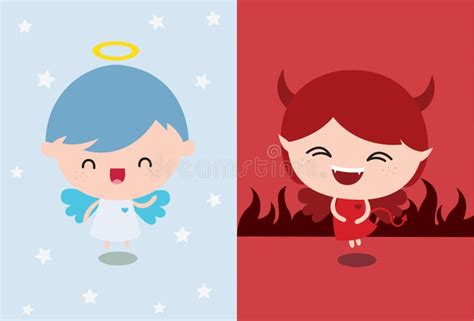 Angel And Devil Stock Vector Illustration Of Cute Abstract 6181321