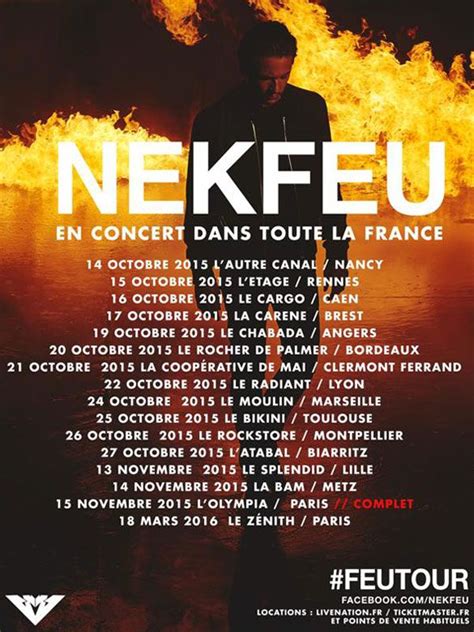 Nekfeu En Concert Dans Toute La France Nekfeu Nekfeu Concert Concert