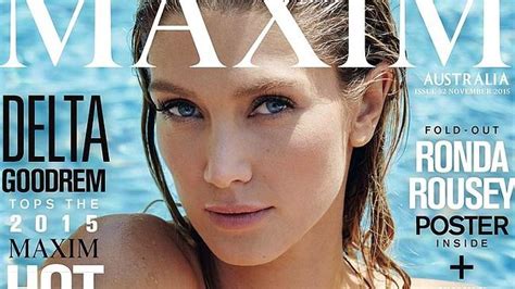 Delta Goodrem Poses Topless As She Is Named The Hottest Woman In Australia By Maxim News Com