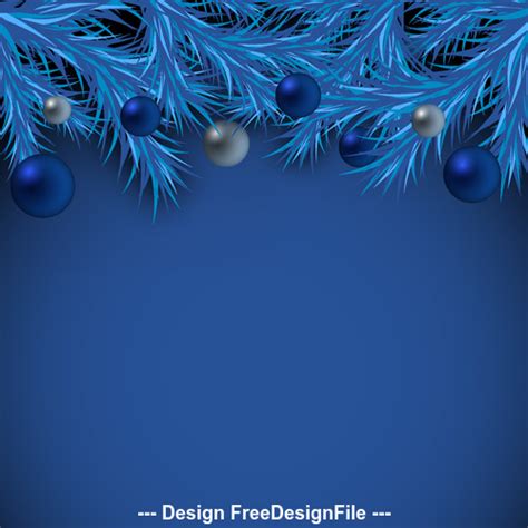 Dark Blue Christmas Card Vector Free Download