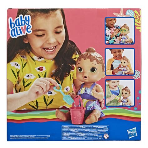 Baby Alive Sun N Sand Baby Brown Hair Doll With Beach Outfit And 5
