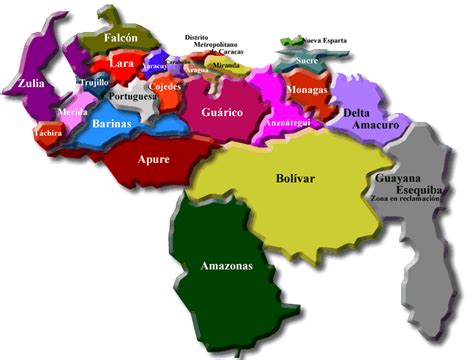 Mapa De Venezuela Con Limites Para Colorear Imagui