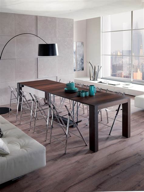 Extending Wooden Console Table A4 By Ozzio Italia Space Saving
