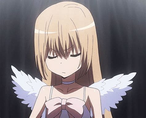 An Anime Character With Blonde Hair And Angel Wings