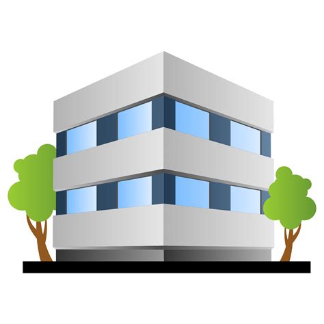 Vector For Free Use Office Building With Trees