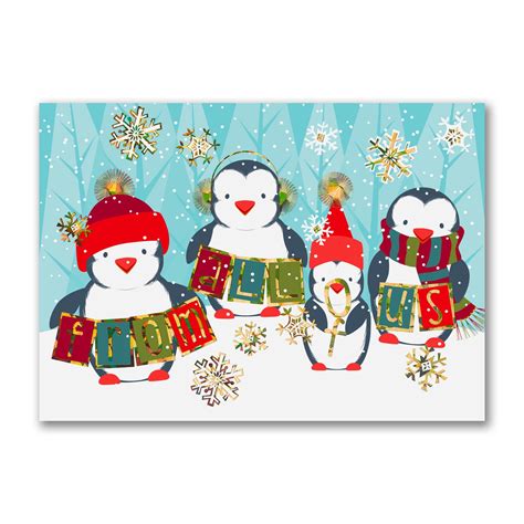 Adorable Penguins Penguin Holiday Card Holiday Greetings Cute Penguins
