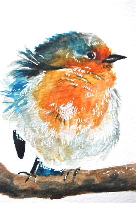 Do you want to continue? Watercolor Painting Original Blue Bird 6x9