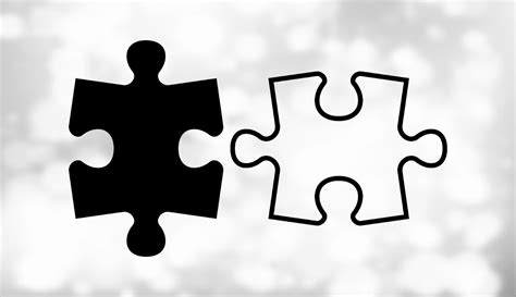 Shape Clipart Black Solid And Outline Puzzle Pieces Perfectly Etsy Uk