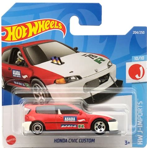 Honda Civic Custom Redwhite Hot Wheels 164
