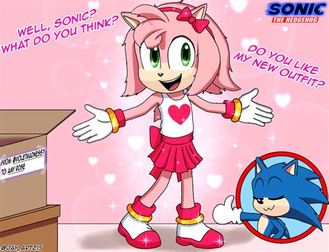 sonic movie amy s new clothes by jame5rheneaz on deviantart