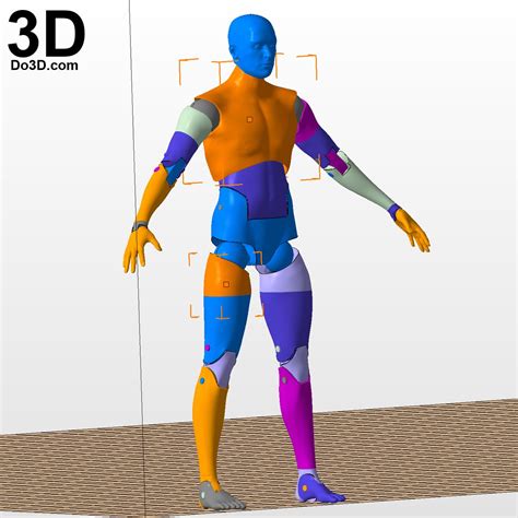 3d Printable Toy Articulated Action Figure Full Body Joints Print
