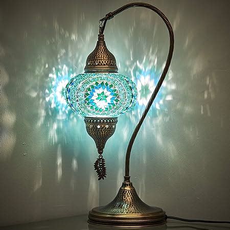 DEMMEX 33 Colors Turkish Moroccan Mosaic Table Lamp With US Plug
