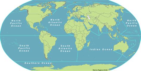 Map Of The Worlds Oceans World Map