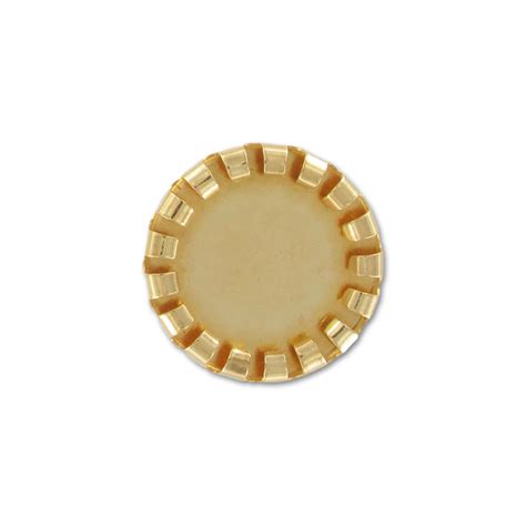 Medaillon Für 10mm Cabochon Antik Mit Feingold Vergoldet X1 Perles And Co