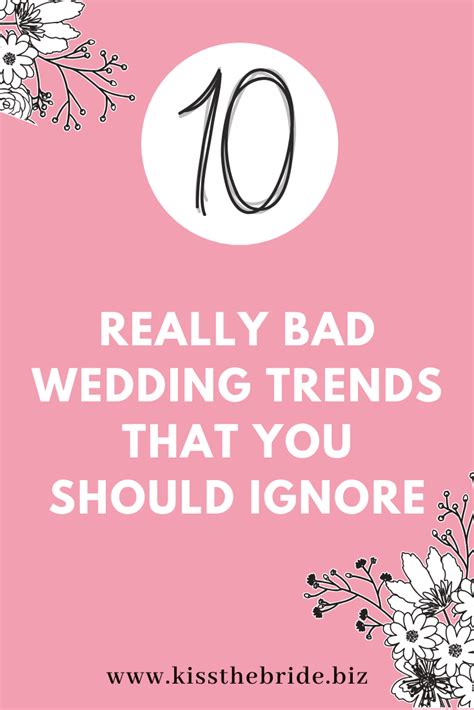 What this wedding guest secretly wants: 10 awful Wedding Trends to ditch in 2020 ~ KISS THE BRIDE ...